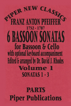 SIX BASSOON SONATAS Volume 1