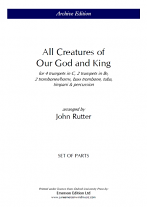 ALL CREATURES OF OUR GOD AND KING (set of brass parts)