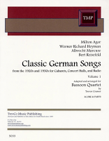 CLASSIC GERMAN SONGS Volume 1 (score & parts)
