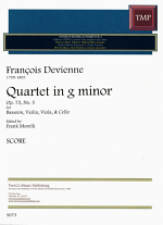 QUARTET in G minor Op.73 No.3 (score)