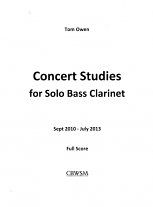 CONCERT STUDIES for Solo Bass Clarinet