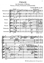 OCTET in E major Op.32 (study score)