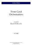 THREE CAROL ORCHESTRATIONS Score