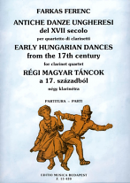 EARLY HUNGARIAN DANCES from the 17th Century (score & parts)