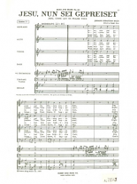 JESU, NUN SEI GEPREISET Choral Score