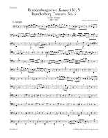 BRANDENBURG CONCERTO No.5 in D major BWV1050 Double Bass part