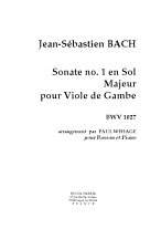 SONATA I in G Major BWV1027